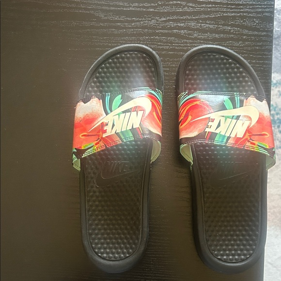 Nike Black and Multicolor Slide Sandals - Picture 3 of 9